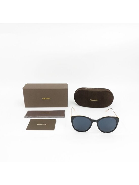 Tom Ford TF641 Round Sunglasses Black and Blue OS main image 4